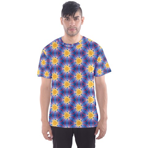 Graphic Pattern Seamless Men s Sports Mesh Tee by Pakrebo