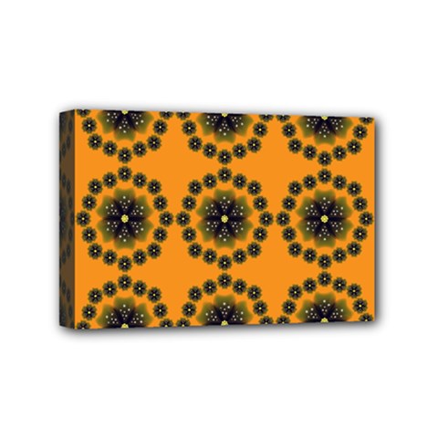 Abstract Template Flower Mini Canvas 6  X 4  (stretched) by Pakrebo
