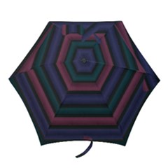 Stripes Pink Purple Teal Grey Mini Folding Umbrellas by BrightVibesDesign