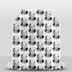 Trump Retro Face Pattern Maga Black And White Us Patriot Drawstring Bag (small) by snek