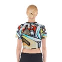 Blue Face King graffiti street art urban blue and orange face abstract hiphop Cotton Crop Top View2