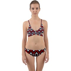 Decorative Pattern Wrap Around Bikini Set by Valentinaart