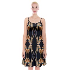 Kaleidoscope Symmetry Pattern Girls Spaghetti Strap Velvet Dress by Pakrebo