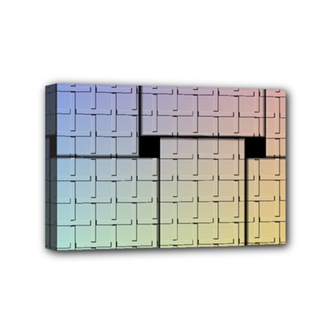 Construction Rectangle Steel Metal Mini Canvas 6  X 4  (stretched) by Pakrebo