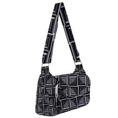 Pattern Op Art Black White Grey Post Office Delivery Bag by Pakrebo