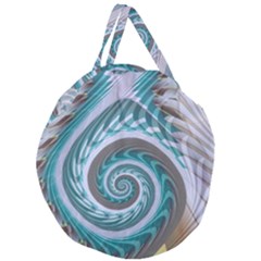 Spiral Fractal Swirl Whirlpool Giant Round Zipper Tote by Pakrebo