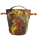 Flat Iron Building Architecture Drawstring Bucket Bag View1
