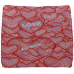 Love Hearts Valentine Red Symbol Seat Cushion by Pakrebo