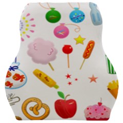 Summer Fair Food Goldfish Car Seat Velour Cushion  by Pakrebo