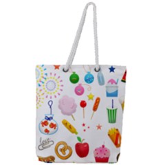 Summer Fair Food Goldfish Full Print Rope Handle Tote (large) by Pakrebo