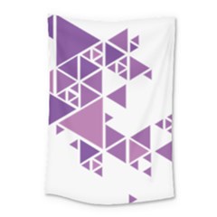 Art Purple Triangle Small Tapestry by Mariart