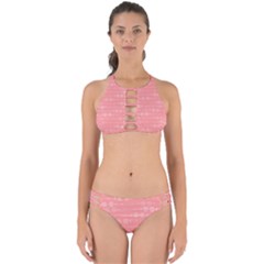 Background Polka Dots Pink Perfectly Cut Out Bikini Set by Mariart