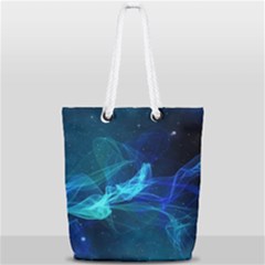 Electric Wave Full Print Rope Handle Tote (small) by JezebelDesignsStudio