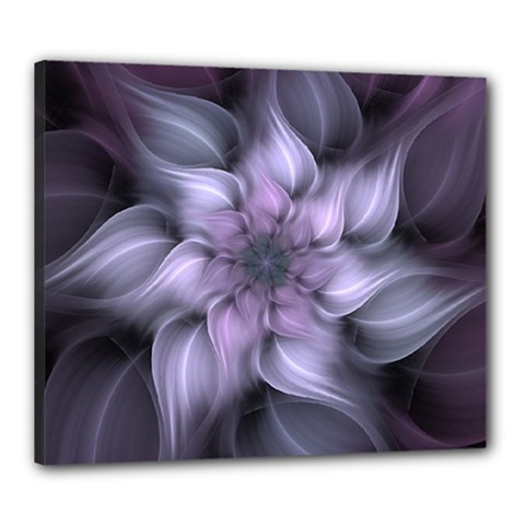 Purple Flower Windswept Canvas 24  X 20  (stretched) by JezebelDesignsStudio