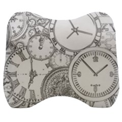 Time Goes On Velour Head Support Cushion by JezebelDesignsStudio