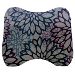 Modern Floral Pop Velour Head Support Cushion by JezebelDesignsStudio