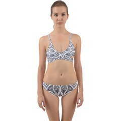 Mandala Line Art Wrap Around Bikini Set by Mariart