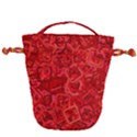 Red Pattern Technology Background Drawstring Bucket Bag View1