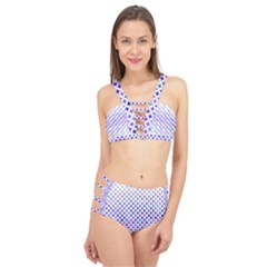 Star Curved Background Geometric Cage Up Bikini Set by Mariart