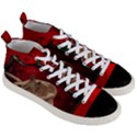 Wonderful German Shepherd With Heart And Flowers Men s Mid-Top Canvas Sneakers View3