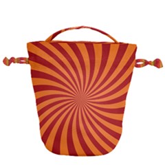 Spiral Swirl Background Vortex Drawstring Bucket Bag by Mariart