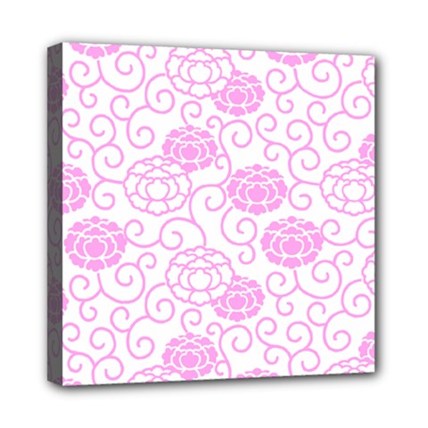 Peony Spring Flowers Mini Canvas 8  X 8  (stretched) by Mariart