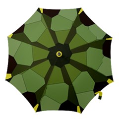 Mosaic Structure Background Tile Hook Handle Umbrellas (small) by Pakrebo