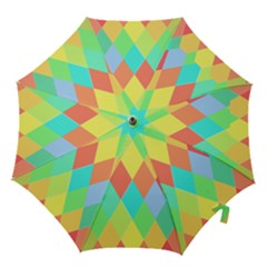 Low Poly Triangles Hook Handle Umbrellas (small) by Pakrebo