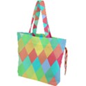 Low Poly Triangles Drawstring Tote Bag View1