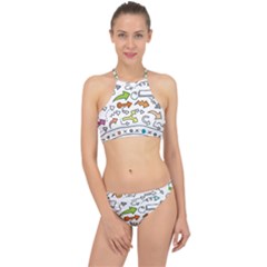 Desktop Pattern Art Graphic Design Racer Front Bikini Set by Pakrebo