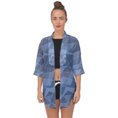 Lines Shapes Pattern Web Creative Open Front Chiffon Kimono by Pakrebo