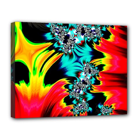Fractal Mandelbrot Art Wallpaper Canvas 14  X 11  (stretched) by Pakrebo