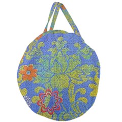 Paint Concrete Old Rough Textured Giant Round Zipper Tote by Pakrebo