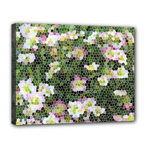 Mosaic Structure Pattern Background Canvas 14  X 11  (stretched) by Pakrebo
