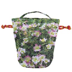 Mosaic Structure Pattern Background Drawstring Bucket Bag by Pakrebo