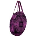 Fractal Magenta Pattern Geometry Giant Round Zipper Tote View3