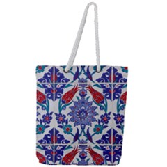 Art Artistic Ceramic Colorful Full Print Rope Handle Tote (large) by Pakrebo