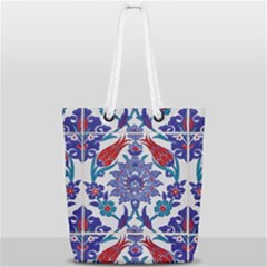 Art Artistic Ceramic Colorful Full Print Rope Handle Tote (small) by Pakrebo