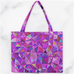 Pink Triangle Background Abstract Mini Tote Bag by Pakrebo