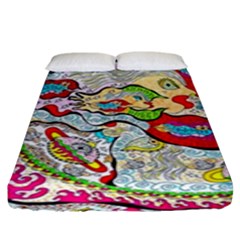 Supersonic Pyramid Protector Angels Fitted Sheet (king Size) by chellerayartisans