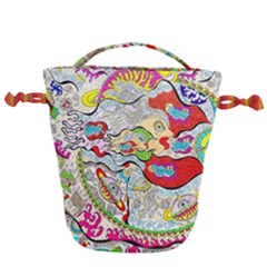 Supersonic Pyramid Protector Angels Drawstring Bucket Bag by chellerayartisans