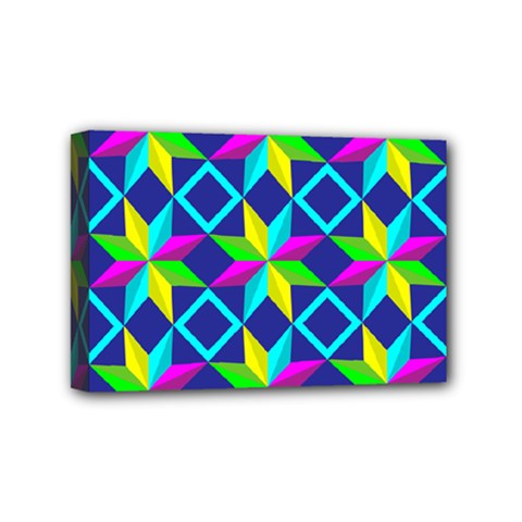 Pattern Star Abstract Background Mini Canvas 6  X 4  (stretched) by Pakrebo
