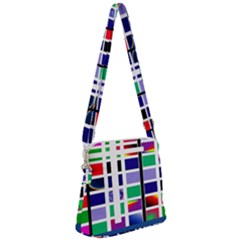 Color Graffiti Pattern Geometric Zipper Messenger Bag by Pakrebo