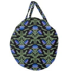 Pattern Thistle Structure Texture Giant Round Zipper Tote by Pakrebo