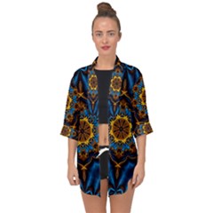 Pattern Abstract Background Art Open Front Chiffon Kimono by Pakrebo