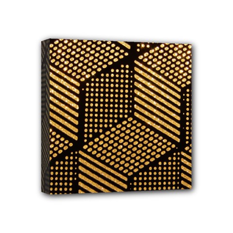 Cubes Light Geometry Shines Mini Canvas 4  X 4  (stretched) by Pakrebo