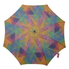 Triangle Pattern Mosaic Shape Hook Handle Umbrellas (small) by Pakrebo
