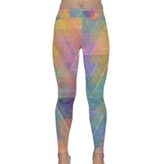 Triangle Pattern Mosaic Shape Classic Yoga Leggings by Pakrebo