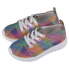 Triangle Pattern Mosaic Shape Kids  Lightweight Sports Shoes by Pakrebo