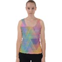 Triangle Pattern Mosaic Shape Velvet Tank Top View1